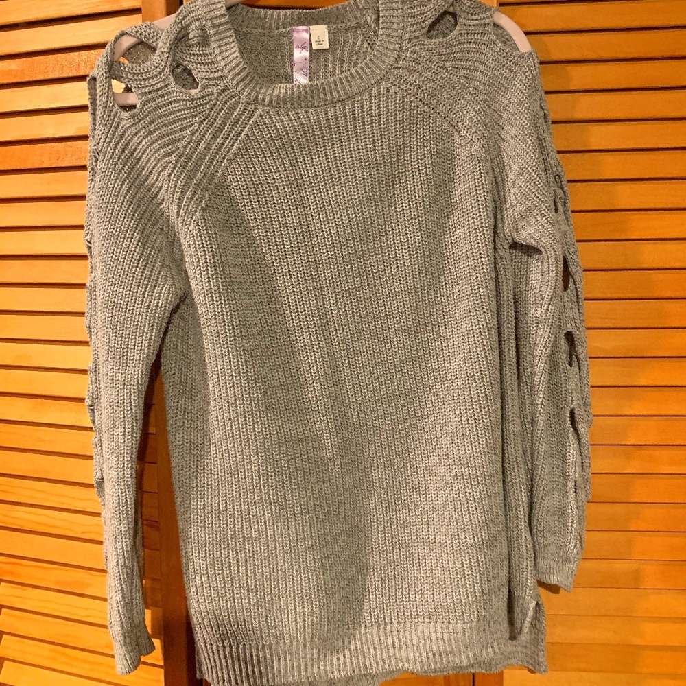Knitted Oversized Grey Sweater